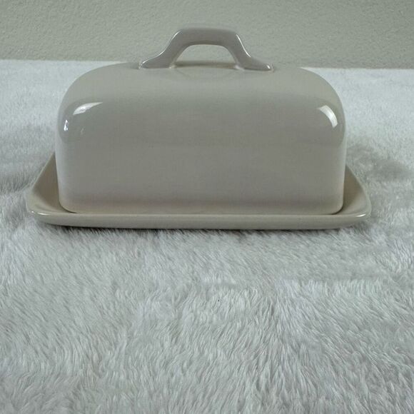 Rae Dunn Artisian Collection Spread Typography Butter Dish Shabby Chic Cottage - Picture 2 of 9